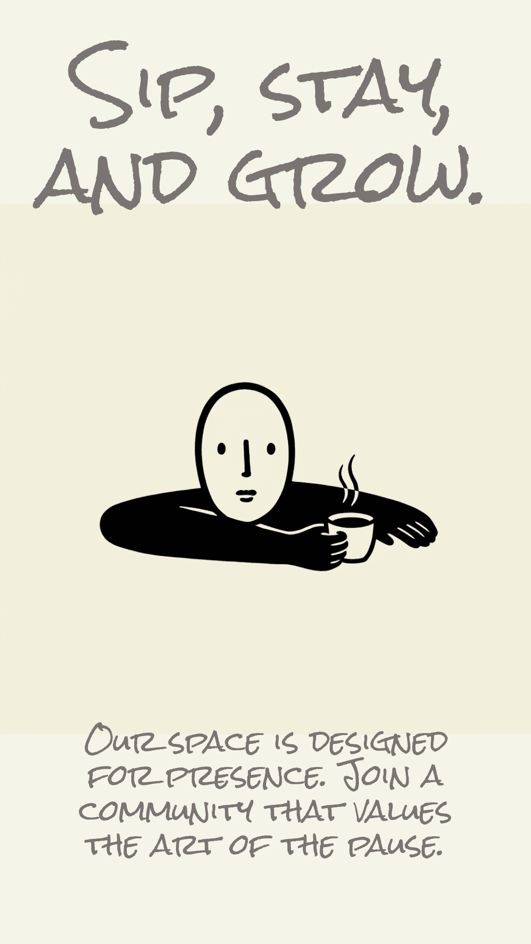 Goyo poster: Sip, stay, and grow